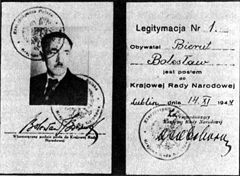 Boleslaw Bieruts Ausweis