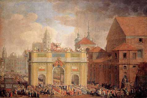 Der Einzug Augusts III. in Warschau