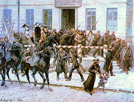 Die Entwaffnung deutscher Soldaten in Warschau 1918