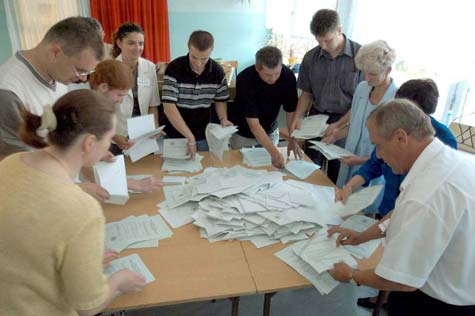 Auszählung in Kielce